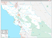 San Luis Obispo-Paso Robles-Arroyo Grande Wall Map Premium Style